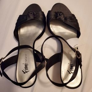 Fioni Night Heels Satin Black